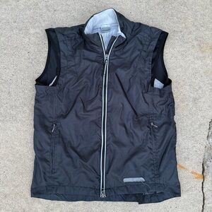 Vintage Nike Running Vest Lightweight Full Zip Up Women's Size S (4-6) Black